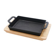 떡볶이판 철판 스텐 업소용 분식집 사각 불판 무쇠 닭갈비 볶음 팬 콘치즈 주물팬 소형 미니, F 22 14 cm철판(2279)