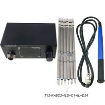 미니 납땜 스테이션 인두 자동 대기 디스플레이 인치 컨트롤러 전기 도구 키트, SET8