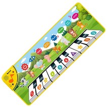 110x36cm 뮤지컬 피아노 매트 용 키보드 8 악기 사운드 베이비 14 플래시 카드 학습 교육 완구, C 100x36cm