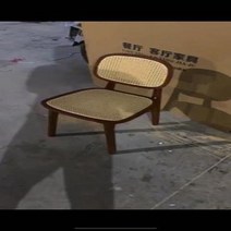 라탄의자 북유럽 솔리드 우드 다이닝 체어 모던 백 라탄 데스크 럭셔리 의자 발코니 레저 커피 머블 가구 WKDC, 8.Artificial rattan