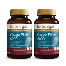 Herbs of Gold Ginkgo Biloba 6000 호주 허브 오브 골드 징코 빌로바 6000 캡슐 60정 2팩