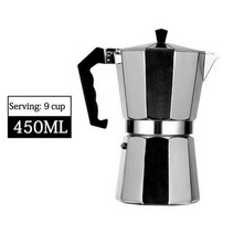 Moka Pot 드립 포트 이탈리아 커피 머신 에스프레소 알루미늄 게이저 메이커 주전자 라떼 스토브 클래식 바리 스타 액세서리 600ml, 450ml