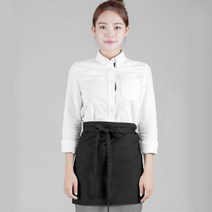 동성아이앤씨(주) 인쇄전문 바리스타앞치마 공방용 작업 업소용 린넨 기본형반앞치마(랩형), 브라운