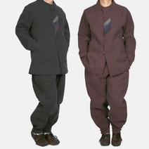 단아한의 겨울 남성용 생활한복 개량한복 기모누빔차이나세트