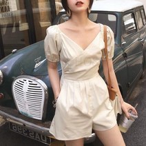 kirahosi 여성 브이넥 점프수트 롱 와이드 패션 9호 CG935tu