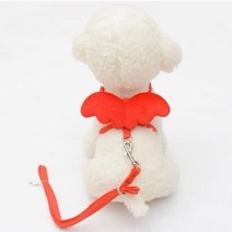 토끼용품 끈 리드줄 의류 토끼와 테디 미니고양이 산책로프 토끼줄 잡이 잡다 방지 뿌리치다 2627183097, 미니 사이즈 2근 안 레드 엔젤 타입