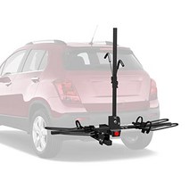 차량캐리어 autosaver88 2-자전거 히치 마운트 자전거 랙 플랫폼 스타일 히치 조임 장치가 있는 자동차 트럭 suvs 미니밴용 접이식 캐리어 트레일러 랙 최대 적재량