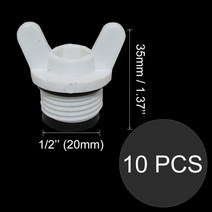 배관자제 스토퍼 MUCIAKIE-수나사식 PPR 엔드 플러그 스토퍼 10 개 1/2 ''(20MM) 이중 씰링 포함, 02 AB805C-B