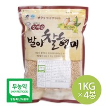 참쌀닷컴 장세순 무농약 발아찰현미 4kg (1kg x 4봉), 4개