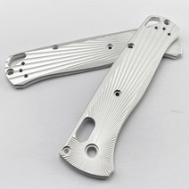 부품 1 쌍의 알루미늄 미끄럼 방지 패치 DIY 핸들 저울 Benchmade Bugout 535 교체 수리 도구, [01] Sliver