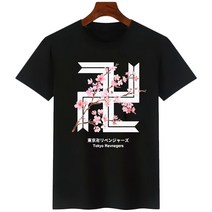 힙합 댄스복 남자 여자 남성 여성 상의 애니메이션 도쿄 어벤져스 티셔츠 탑 반팔 캐주얼 만화 오버사이즈 유니섹스 하라주쿠 의류