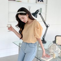 다잇템 여자 반팔 SS 시어서커 지지미 블라우스 (8730703)