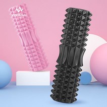 파워몬 폼롤러 스트레칭 마사지 돌기폼롤러 마사지롤러 필라테스 요가 종아리 알 근육 제거, 4. 33cm 핑크