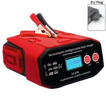 자동차 배터리 충전기 높은 전력 400W LED 디스플레이 빠른 12V-24V SUV 트럭 선박용 스마트 펄스, 02 EU