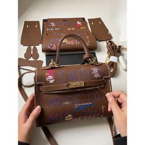 가죽 가방 손잡이 diy 공예 테이프 키트 만들기 인조 원단 뜨개실 루피실, D