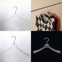 소울리드 클리어 아크릴 옷걸이(투명) 바지옷걸이집게 투명옷걸이