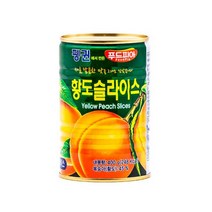펭귄 남일종합식품 펭귄 황도슬라이스 400g 다팜 식당 카페 업소 상품 화남슬라황도캔, 6개