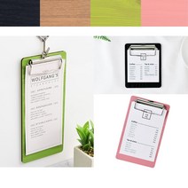 걸이용고리 식당 우드 빌지판 계산서꽂이 카페 서류철 메뉴판 미용요금, 1개, 200/검정