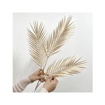 빈티지 3잎 아레카 야자 조화 (3color), 골드