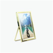 [바보사랑] 탁상 메탈 프레임 사진 액자 - 골드 (gold) - 6x8