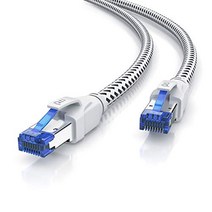 CSL - CAT 8 네트워크 케이블 40Gbits - 10m - 면 재킷 - LAN 케이블 패치 케이블 데이터 케이블 RJ45 - CAT 8 기가비트 이더넷 케이블 - 40000Mbits 속도 - S/FTP PIMF 차폐 - 흰색 -14488, 3.0m 블랙