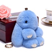진양오픈마켓 인형키링 열쇠고리 토끼인형, 스카이블루