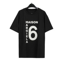[MM6 MAISON MARGIELA] 남녀공용 로고 프린팅 반팔 티셔츠 S52GC0249