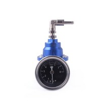 범용 조정 가능한 자동차 연료 압력 조절기 오일 게이지 키트 포함 8mm 가시 피팅 2 개, [04] Blue