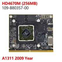 그래픽 카드 그래픽 카드 A1311 256MB 512MB HD4670 HD5670 HD6750 HD6770M 비디오 카드 애플 iMac 21.5 