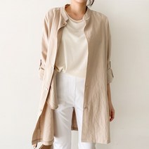 드레스날다 좋은 계절 차이나넥 린넨 롱 자켓(outer1038)