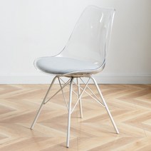 레드 아크릴 투명 크리스탈 의자 등받이 홈 현대 미니멀리스트 침실 메이크업 디자이너 헤어 뷰티 네일아트 분장실 1인 오피스텔 인테리어 베란다 티 꾸미기, 그레이 [테크니컬 벨벳쿠션]