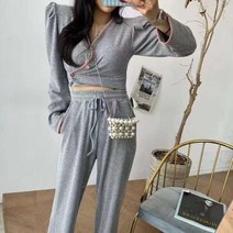이클림 파워 숄더 스티치 가디건 트레이닝 세트