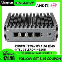 미니PC 팬리스 미니 컴퓨터 셀러론 J4125 16GB RAM 512GB SSD 데스크탑 PC 4x2500M i225 산업용 라우터 서버 ESXI pfSense 방화벽, [02] OPNsense, [04] EU, [08] 16GB DDR4 512GB SSD