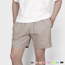 룍*큐쫰툥펴쾡콱쿅남자 여자 피그먼트 반바지 커플룩 면바지 밴딩 팬츠el*f-kd^l^tm-+