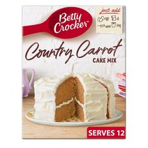 Betty Crocker Country Carrot Cake Mix 베티크로커 컨트리 캐럿 케이크 믹스 당근 케이크 만들기 425g 3팩, 3개