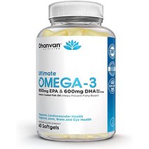 Dhanvan Nutrition 유기농 강황 커큐민 후추 USDA 인증 미국직배송, 오메가 3 - 60