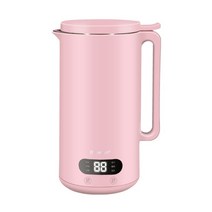 콩물 죽 전기 맷돌 이유식 두유 두부 가정용 제조기350ml 미니 두유 기계 두유 두유, 분홍색