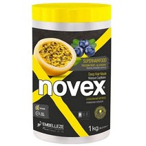 NOVEX 밸류 사이즈 딥 컨디셔닝 헤어 마스크 - 천연 성분 주입 - 블루베리 주입 - 패션프루트 풍부 (1kg/35온스)