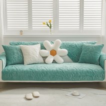 패턴 포근 가리개 미끄럼방지 리클라이너 방석 소프트 니트 패드 리모델링 겨울쇼파패드