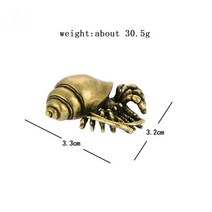 엔틱소품 기발한 황동 장난 유파쿠루스 베르나르두스 인형 빈티지 작은 동상 데스크탑품 사무실 공예, 01 Eupaqurus bernhardus