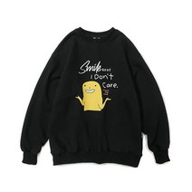 남자 여자 맨투맨 스웨트 셔츠 앱놀머씽 IDC21 CREWNECK (BLACK)