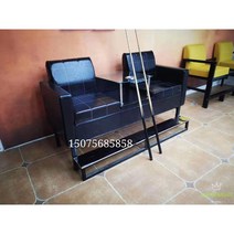 당구장 의자 소파 큐걸이 업소용 벤치 관람 휴식, 프리미엄 블랙