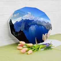 데코밍샵폼아크릴벽걸이액자58CmX38Cm12각형_백두산천지_노프레임액자_tc880