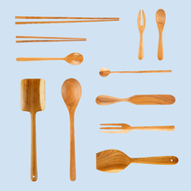 소도 티크 원목 조리도구 10종 캠핑 나무 뒤집개 수저, 01.뒤집개