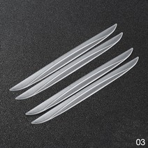 자동차 범퍼 가드4개/대 범용 긁힘 방지 가드 자동차 도어 보호기 백미러 스티커, 01 Transparent