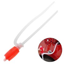 소형 차 부속 플라스틱 손 사이펀 이동 펌프 휘발유 디젤 기름 물 액체, red and white