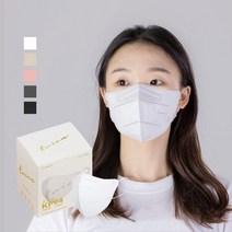 에버렉스 새부리형 마스크 KF94 소형 중형 대형 50매 개별포장 숨쉬기 편한 마스크, 03.트리엔 KF94 화이트 대형 50매