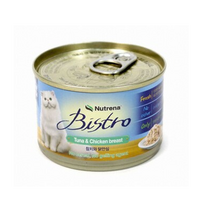 비스트로 고양이용 흰살참치와 닭안심 캔, 생선, 25개입, 160g