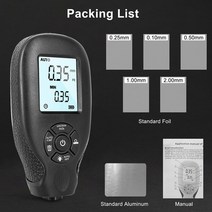 도막측정기 두께측정기 두께게이지 hw-300 0-2000um 자동차 필름 두께 측정기 고정밀 디지털 백라이트 자동차 페인트 코팅 두께 게이지, 검은색