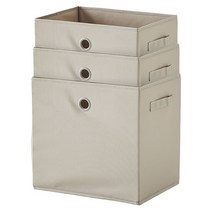 한샘(생활) [한샘] 샘 폴리 수납정리 바스켓(대)_3P, 베이지(3P)